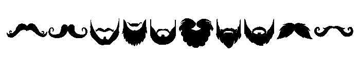 Beard Mustache Icon Set Font OTHER CHARS