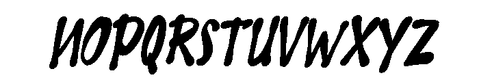 Beasstro Slant Font LOWERCASE