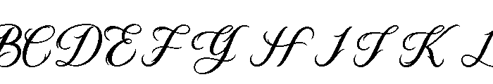 Beautiful Dealove Font UPPERCASE