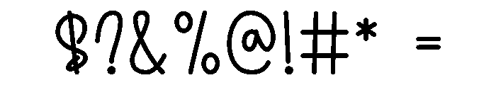 Beautiful Rainy Font OTHER CHARS