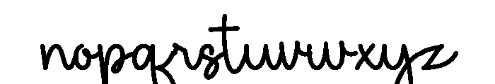 Beautiful Rainy Font LOWERCASE