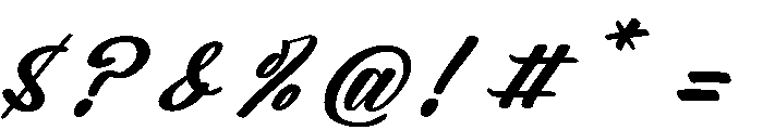 Beautiful Reluxes Italic Font OTHER CHARS
