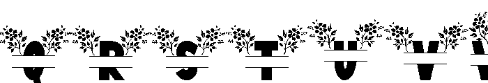 Beautiful Spring Flowers Monogr Font UPPERCASE