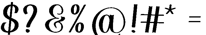 BeautifulCalligraphy Font OTHER CHARS