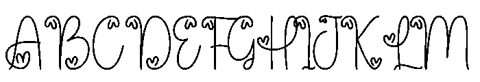 Beautifulgirl Font UPPERCASE