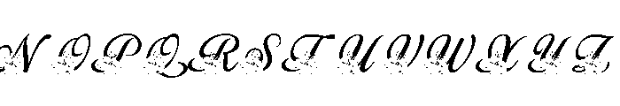 Beauty Lilly Flower Monogram Font UPPERCASE