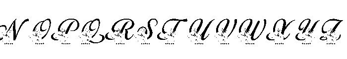 BeautyLillyFlowerMonogram Font LOWERCASE