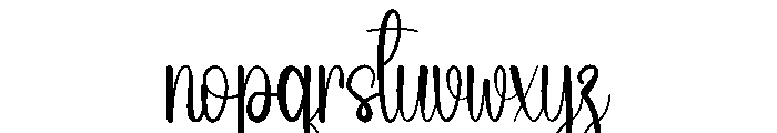 Beautyfuly Font LOWERCASE