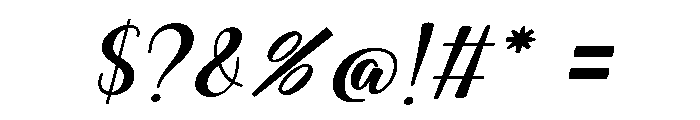 Bebillo Italic Condensed Italic Font OTHER CHARS