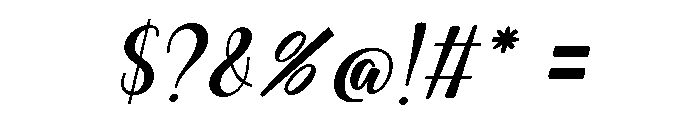 Bebillo Italic Italic Font OTHER CHARS