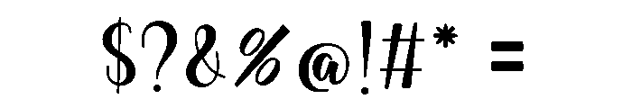Bebillo Regular Font OTHER CHARS