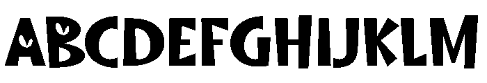 Because Lovely Regular Font UPPERCASE