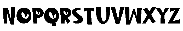 Because Lovely Regular Font UPPERCASE