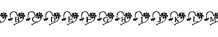 Bee heart frame FONT