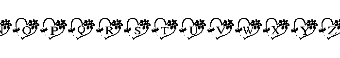 Bee heart frame Font LOWERCASE