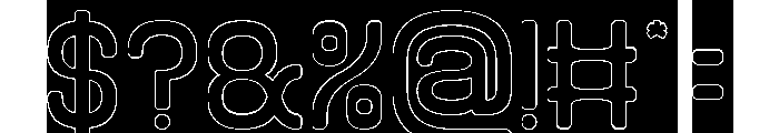 Before Nothing-Hollow-Inverse Font OTHER CHARS