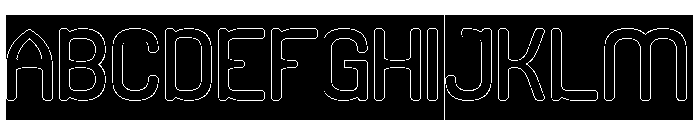 Before Nothing-Hollow-Inverse Font UPPERCASE