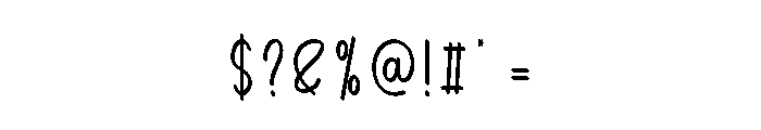Behind Splace Font OTHER CHARS