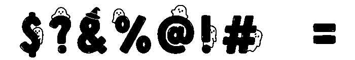 Behind the ghost Font OTHER CHARS