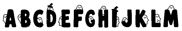 Behind the ghost Font UPPERCASE