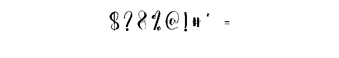 Behinding Font OTHER CHARS
