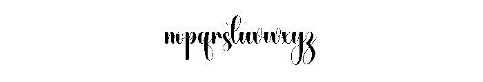 Behinding Font LOWERCASE