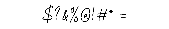 Being Another Font OTHER CHARS