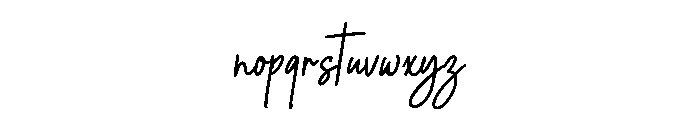 Being Another Font LOWERCASE