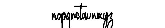 Belafia Font LOWERCASE