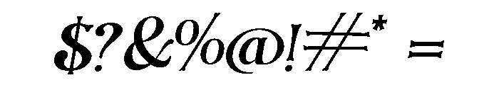 Belami Italic Font OTHER CHARS
