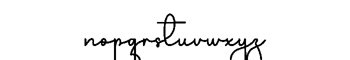 Belgian Signature Font LOWERCASE