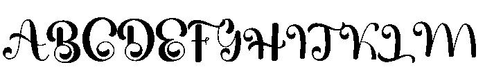Beliving Delighting Font UPPERCASE