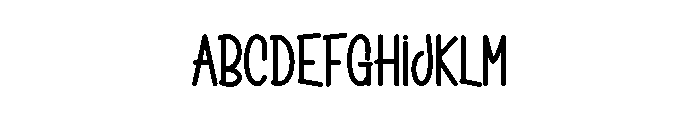 Bellafora Font UPPERCASE