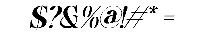 Bellanova Italic Font OTHER CHARS