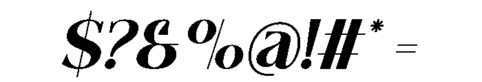 Belleva Italic Font OTHER CHARS