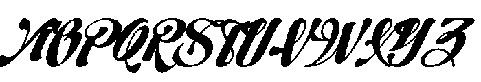 Bello Curve Italic Font UPPERCASE