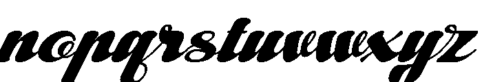 Bello Curve Italic Font LOWERCASE