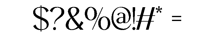 Belune Regular Font OTHER CHARS