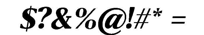 Belvoria Display ExtBd Ita Font OTHER CHARS