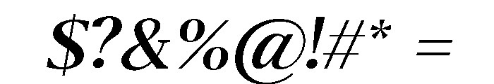 Belvoria Display Italic Font OTHER CHARS