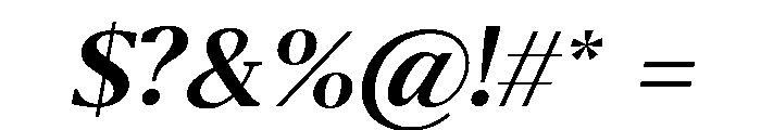 Belvoria Display Medium Italic Font OTHER CHARS