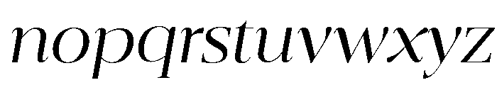 Belvoria Display Thin Italic Font LOWERCASE