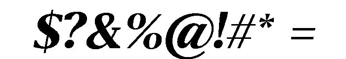 Belvoria Serif Bold Slanted Font OTHER CHARS