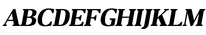 Belvoria Serif ExtBd Slant Font UPPERCASE