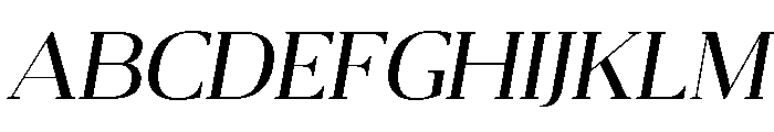 Belvoria Serif ExtLt Slant Font UPPERCASE