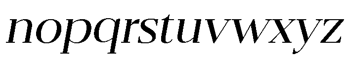 Belvoria Serif ExtLt Slant Font LOWERCASE