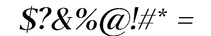 Belvoria Serif Light Slanted Font OTHER CHARS