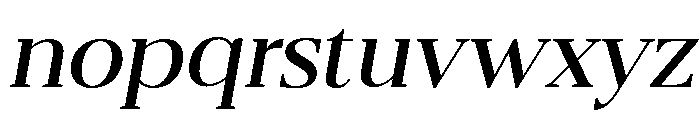 Belvoria Serif Light Slanted Font LOWERCASE