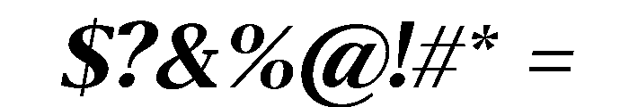 Belvoria Serif SemBd Slant Font OTHER CHARS