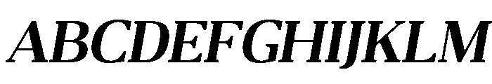 Belvoria Serif SemBd Slant Font UPPERCASE